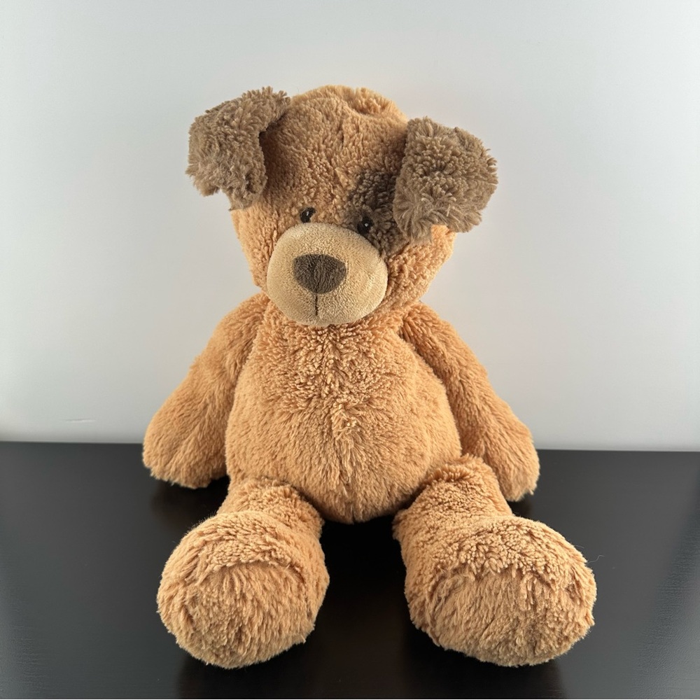 Ganz Cuddle Doos Puppy Dog 17" Plush Brown Spot Eye Stuffed Animal Toy Rattle